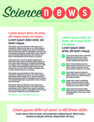 news page layout design vector