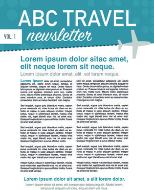 news page layout design vector