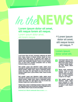 news page layout design vector