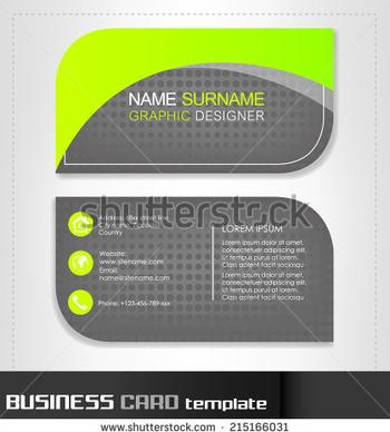 rounded business cards template vector