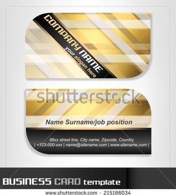 rounded business cards template vector