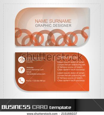 rounded business cards template vector