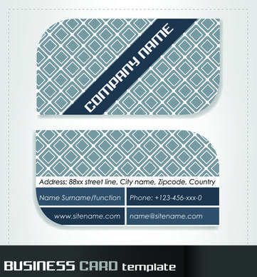 rounded business cards template vector