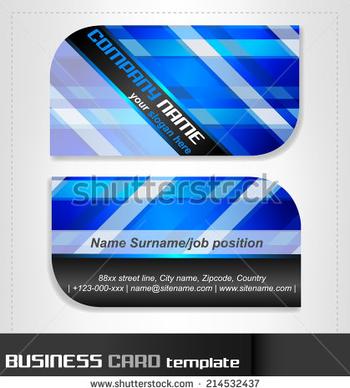 rounded business cards template vector