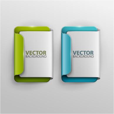 colored origami banner shiny vector