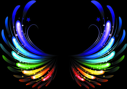 colored light wing vector