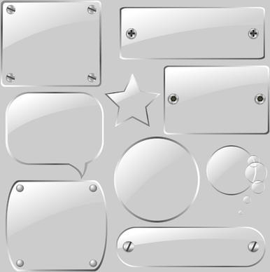 transparent glass styles web elements vectors