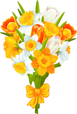 yellow and white flowers vector