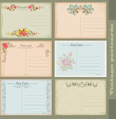 cute vintage postcard vectors