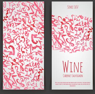 watercolor wine stickers creative vector