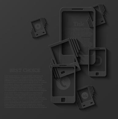 3d black business template modern vector