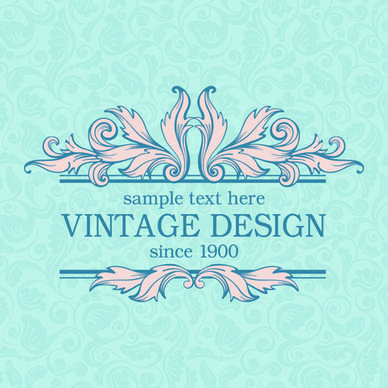 vintage design ornate background vector