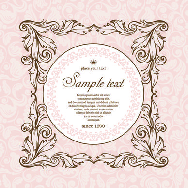 vintage design ornate background vector