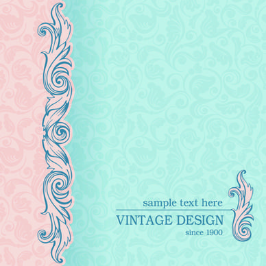 vintage design ornate background vector