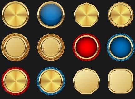 blank golden medal vectors