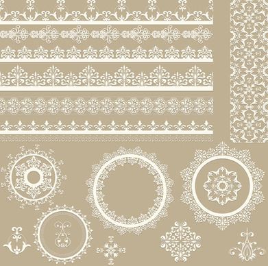 lace frames with borders ornaments vector