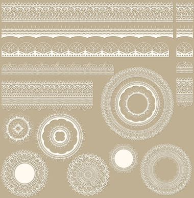 lace frames with borders ornaments vector