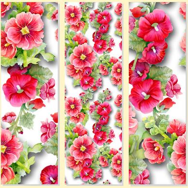 beautiful flowers design banners vector set