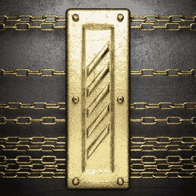 metal frame and iron chain background