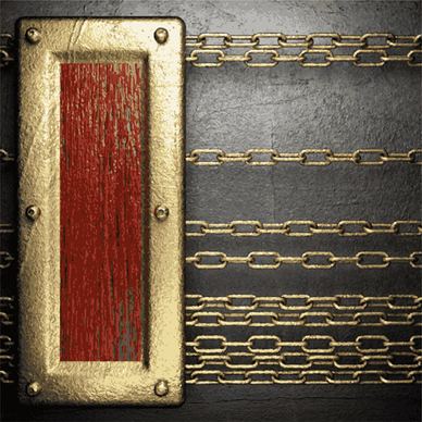 metal frame and iron chain background