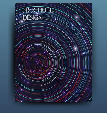 colored abstract brochure cover template vector