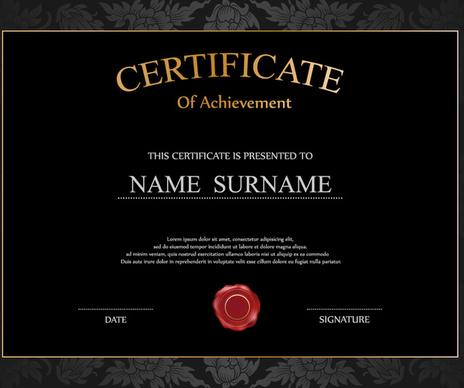 vintage frame certificate template vectors