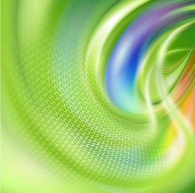 abstract wavy green eco style background vector