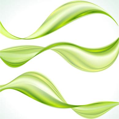 abstract wavy green eco style background vector