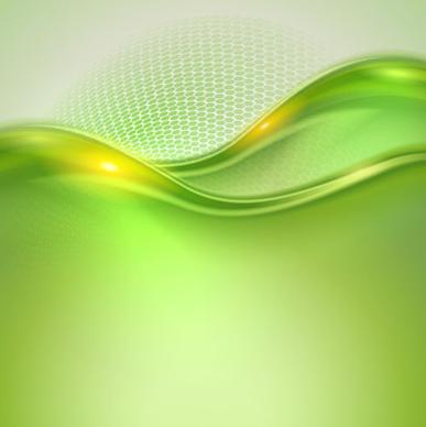 abstract wavy green eco style background vector