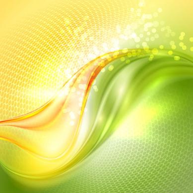 abstract wavy green eco style background vector