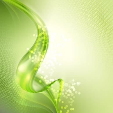 abstract wavy green eco style background vector