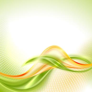 abstract wavy green eco style background vector