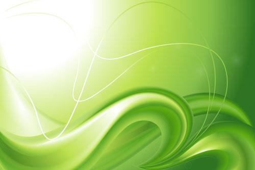 abstract wavy green eco style background vector