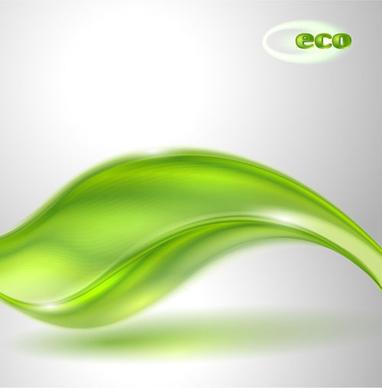 abstract wavy green eco style background vector