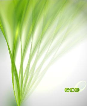 abstract wavy green eco style background vector