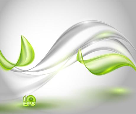 abstract wavy green eco style background vector