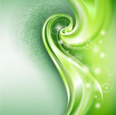 abstract wavy green eco style background vector