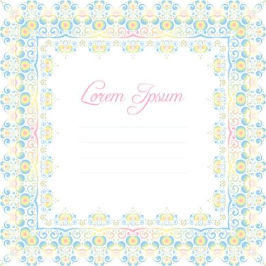 elegant lace frame design vector