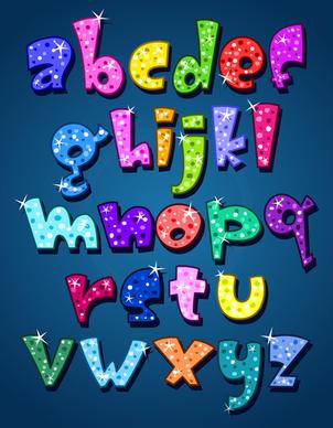 cute lower case shiny vector