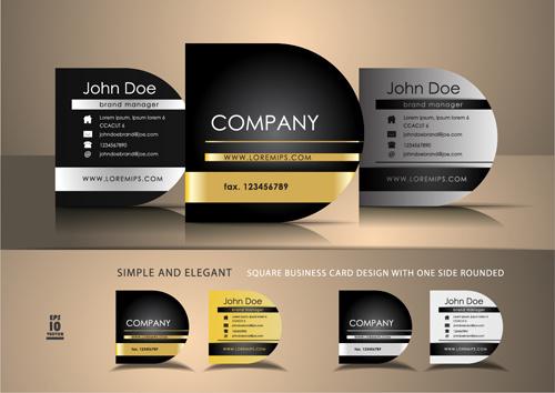 elipse business cards design vector