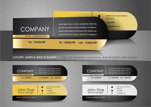 elipse business cards design vector