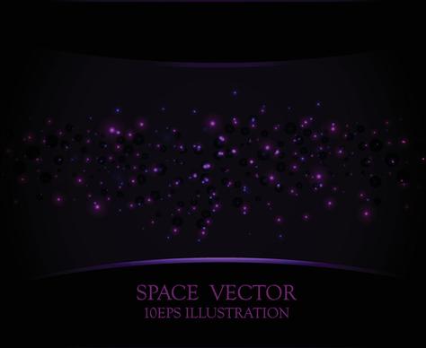 purple light dot vector space background