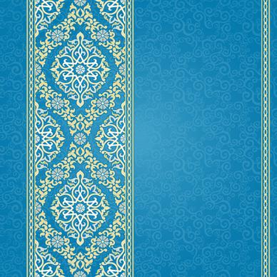 ornate eastern style floral background vector