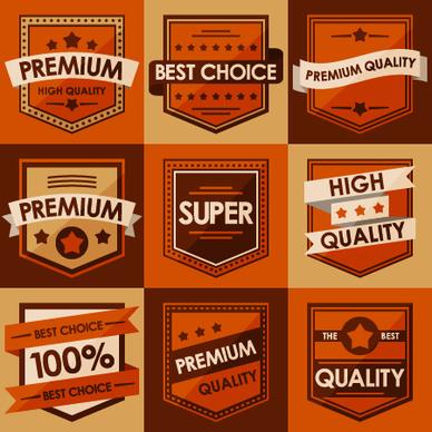 best retro sales labels vector set