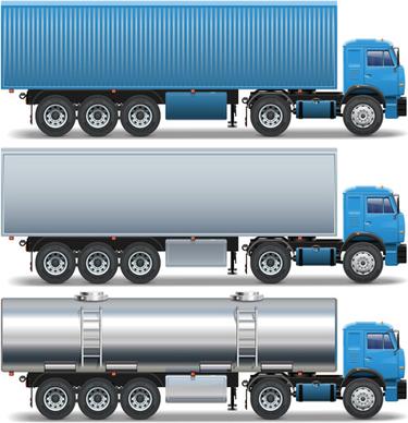 blue big truck vector