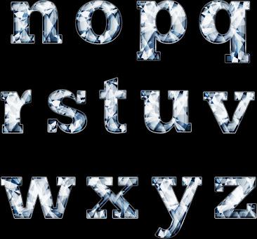 diamond styles alphabet design