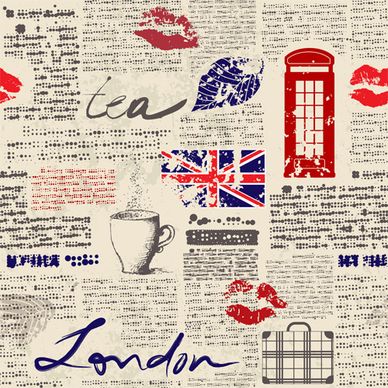 newspaper style stylish patterns vector