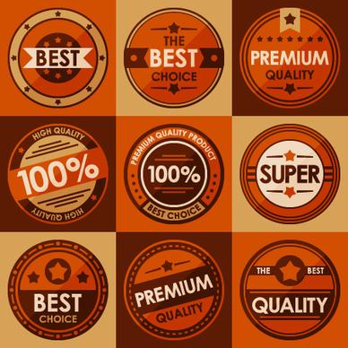 best retro sales labels vector set