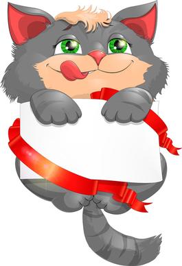 lovely cartoon kittens vector design