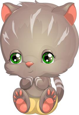 lovely cartoon kittens vector design